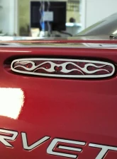 American Car Craft 5th Brake Light Grille Polished Flame Style Chevrolet Corvette 1997-2004                                     - ACC-032039 - Image 2